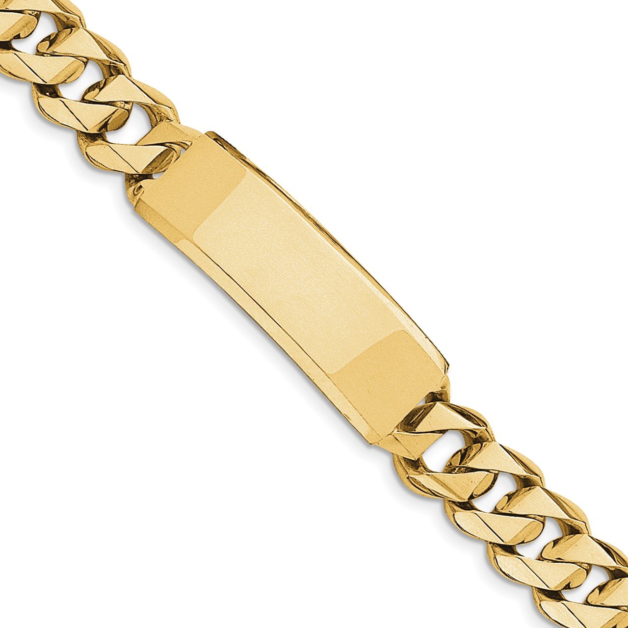 14k Hand-polished Curb Link ID Bracelet