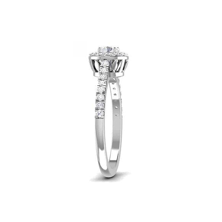 14K White Gold Diamond Engagement Ring-1