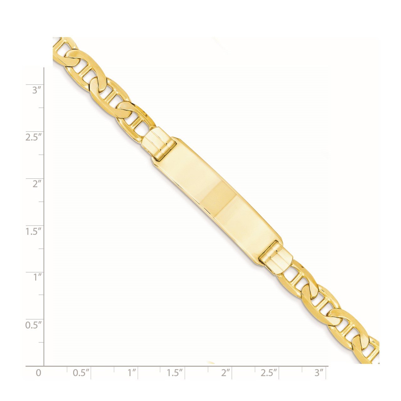 14k Anchor Link ID Bracelet-3