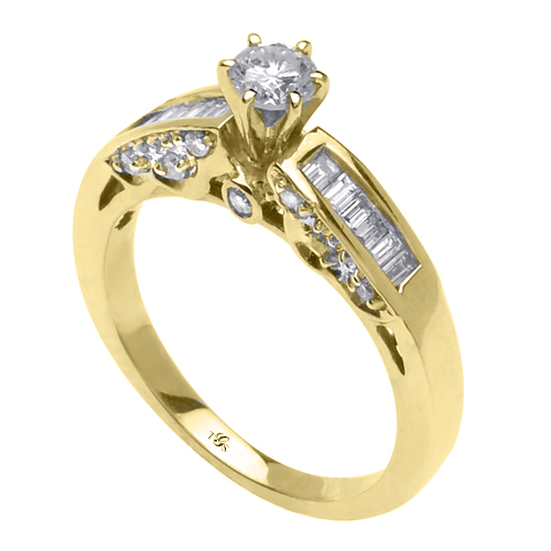 14K White Gold Diamond Engagement Ring-2