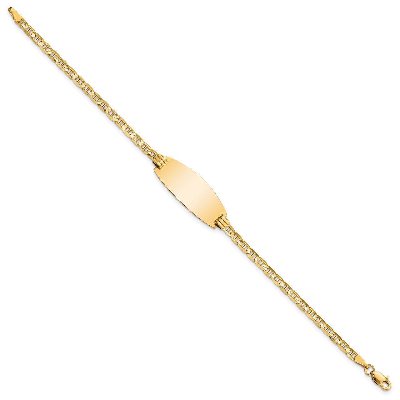 14ky Oval Anchor ID Bracelet-1