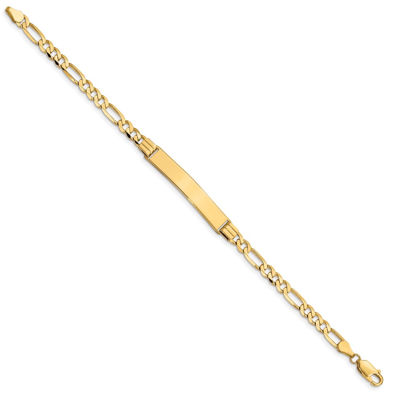 14k Figaro ID Bracelet-1