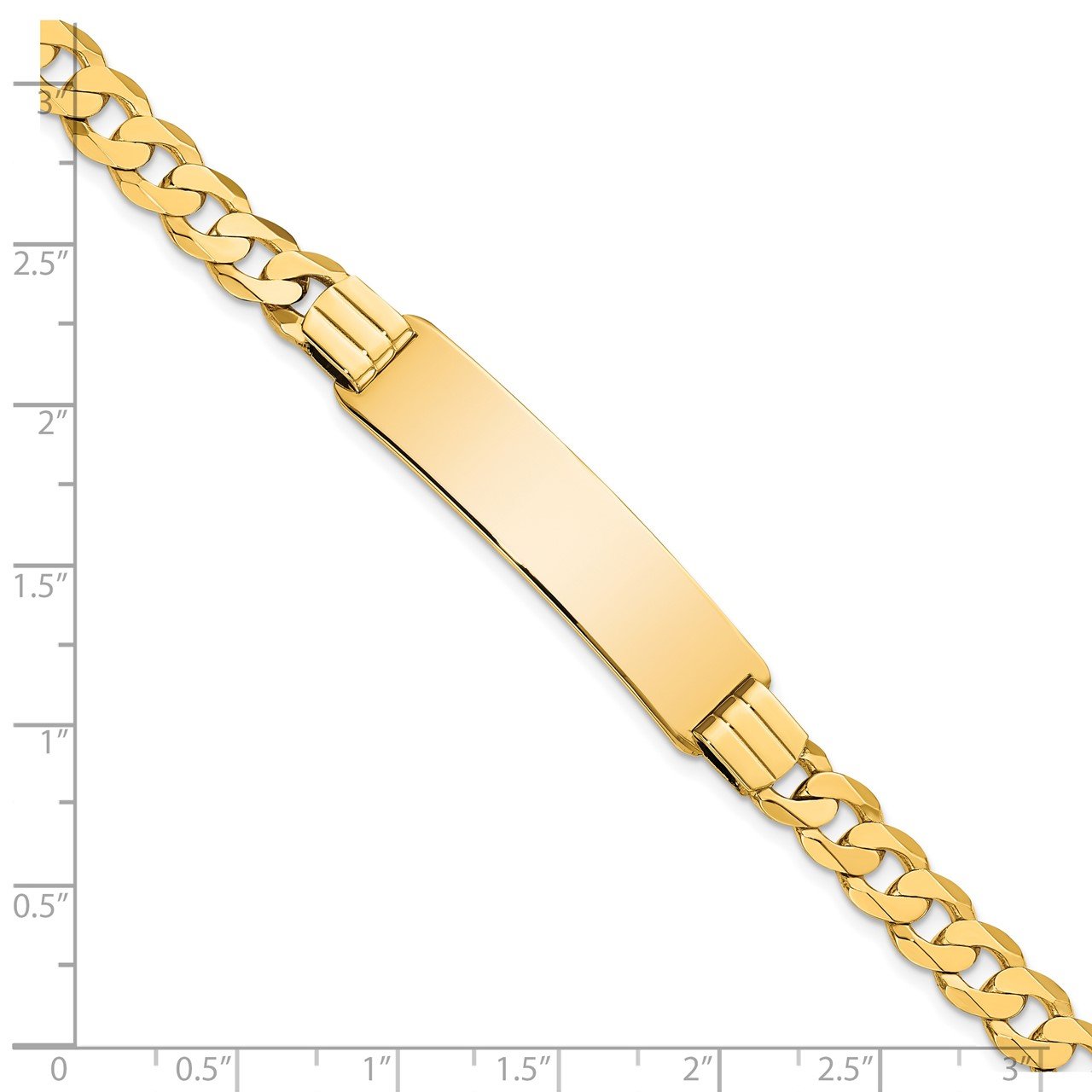 14K Curb Link ID Bracelet The Gold Store