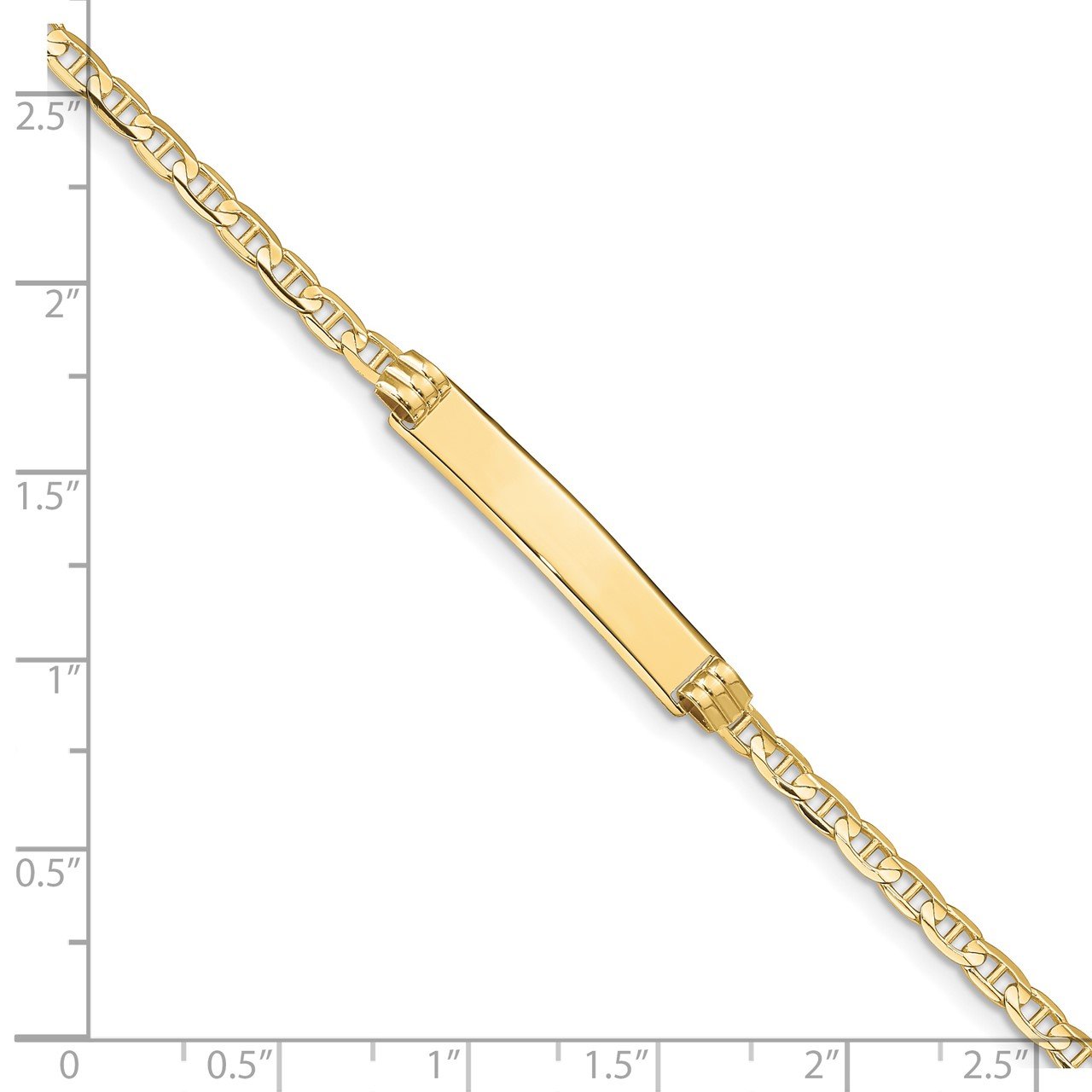 10k Anchor Link ID Bracelet-2