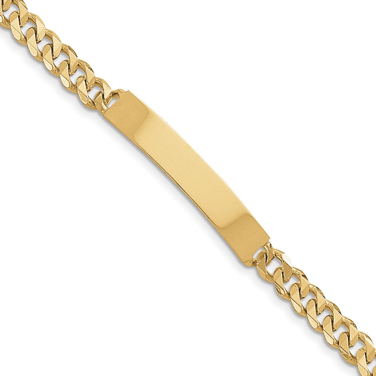 14k Hand-polished Traditional Link ID Bracelet