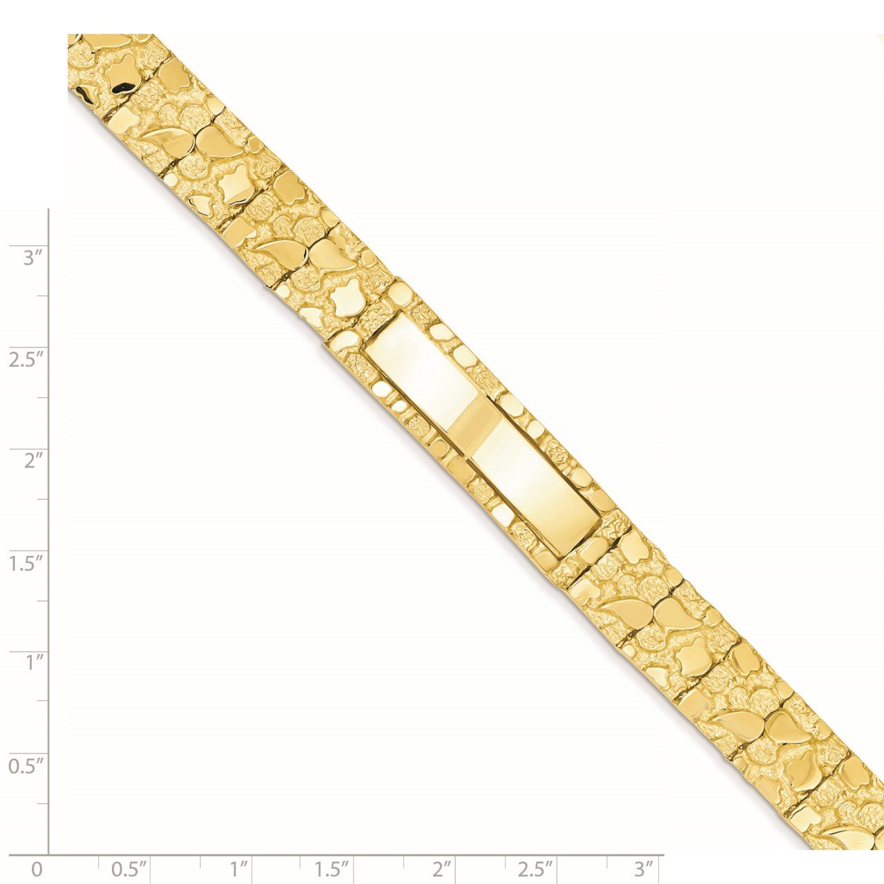14k 12.0mm Nugget ID Bracelet-3