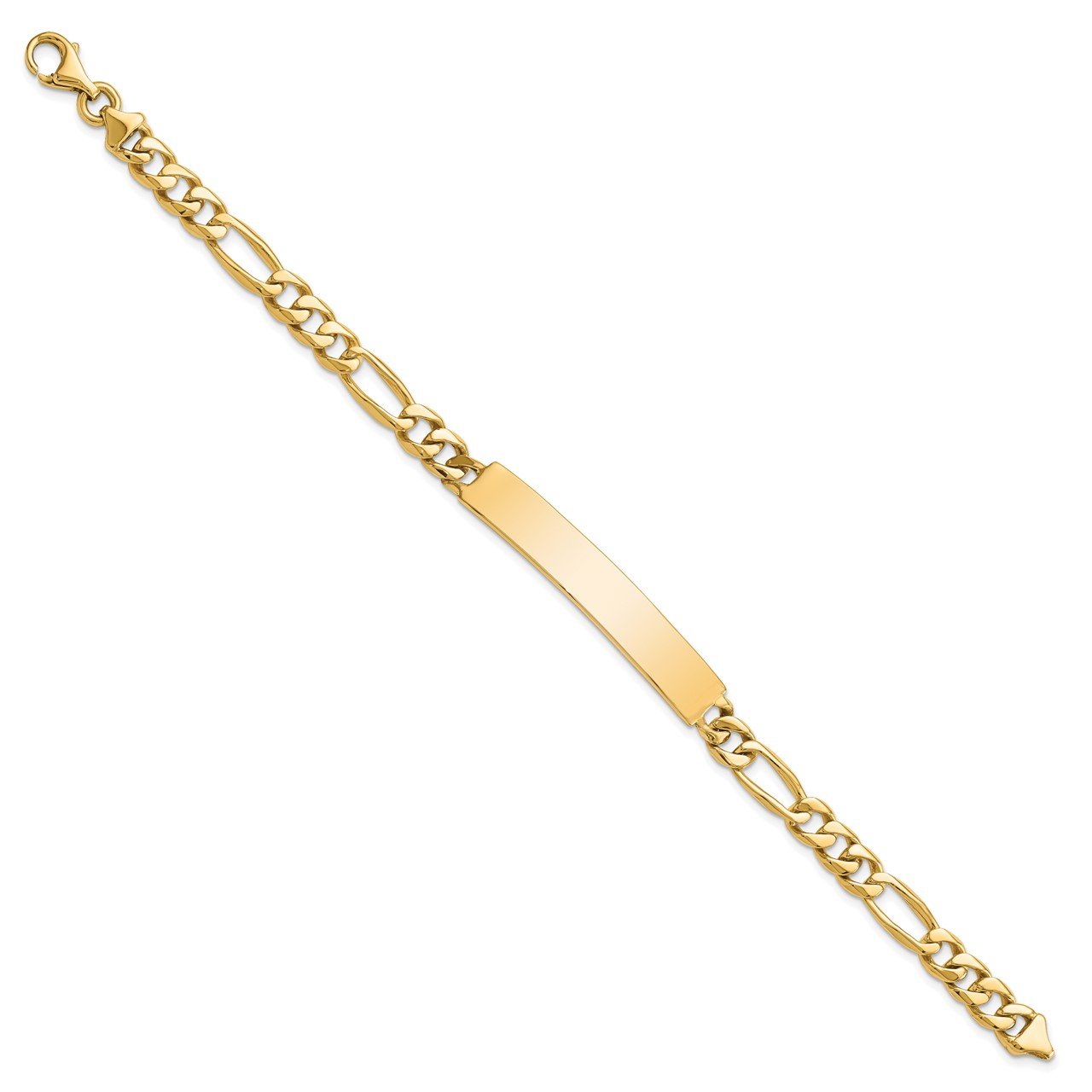 14k Figaro ID Bracelet-1