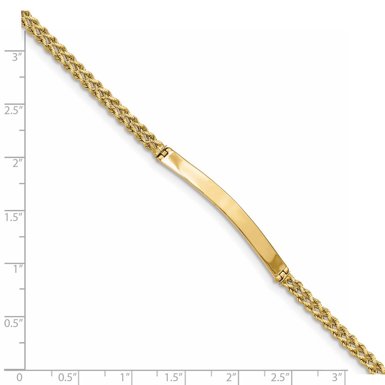 14k Two Strand Rope ID Bracelet-2