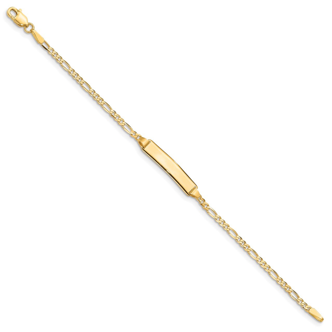 14k Figaro ID Bracelet-1