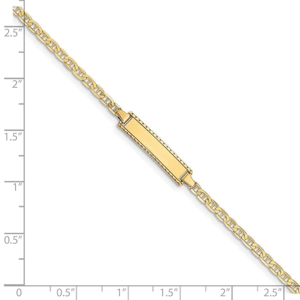 10k Flat Anchor Link ID Bracelet-2