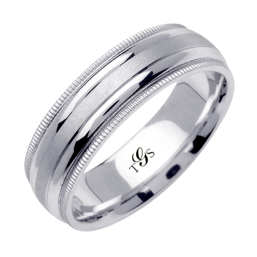 14k White Gold Wedding Band | The Gold Store