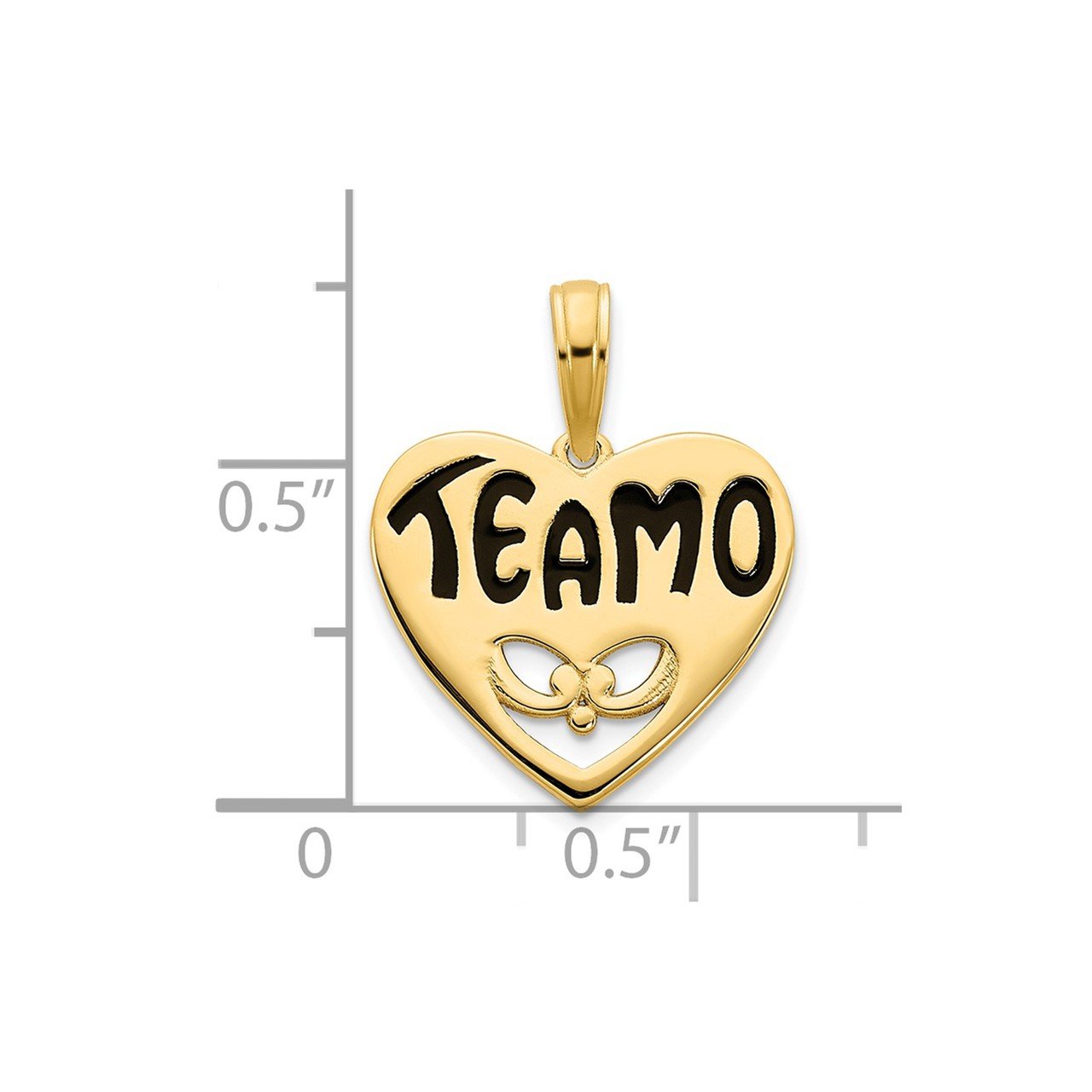 14ky Epoxy Te amo Heart Charm-1