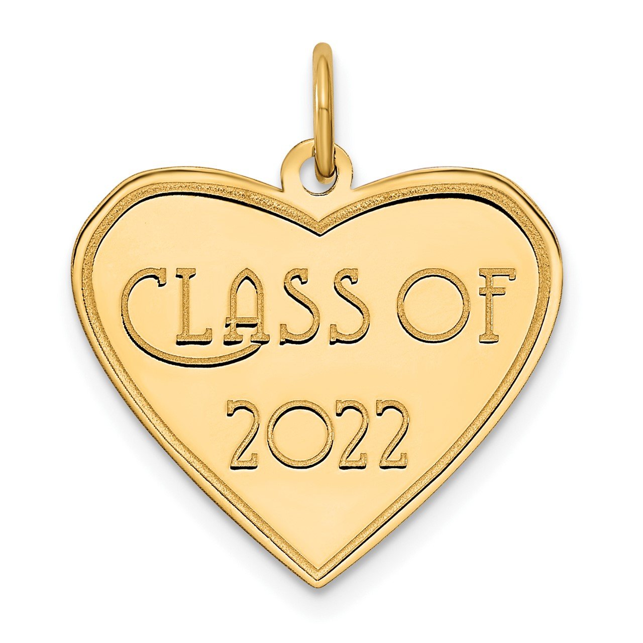 14k Class of 2022 Heart Charm