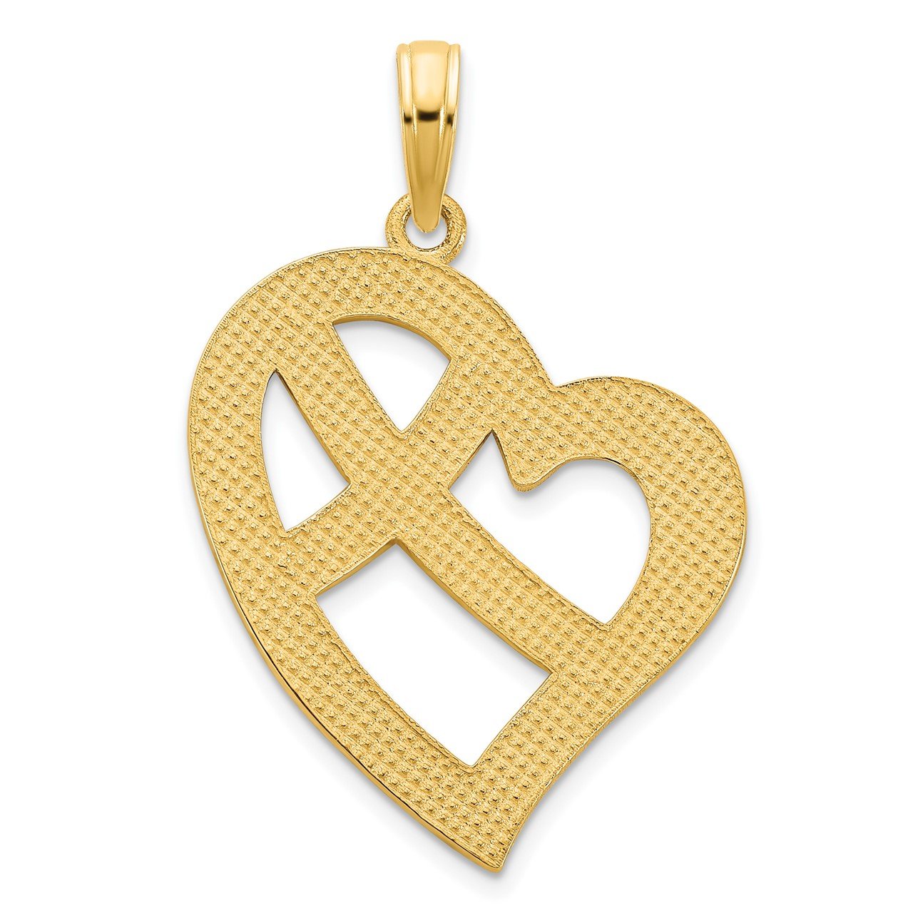 14k Fancy Heart Pendant-3