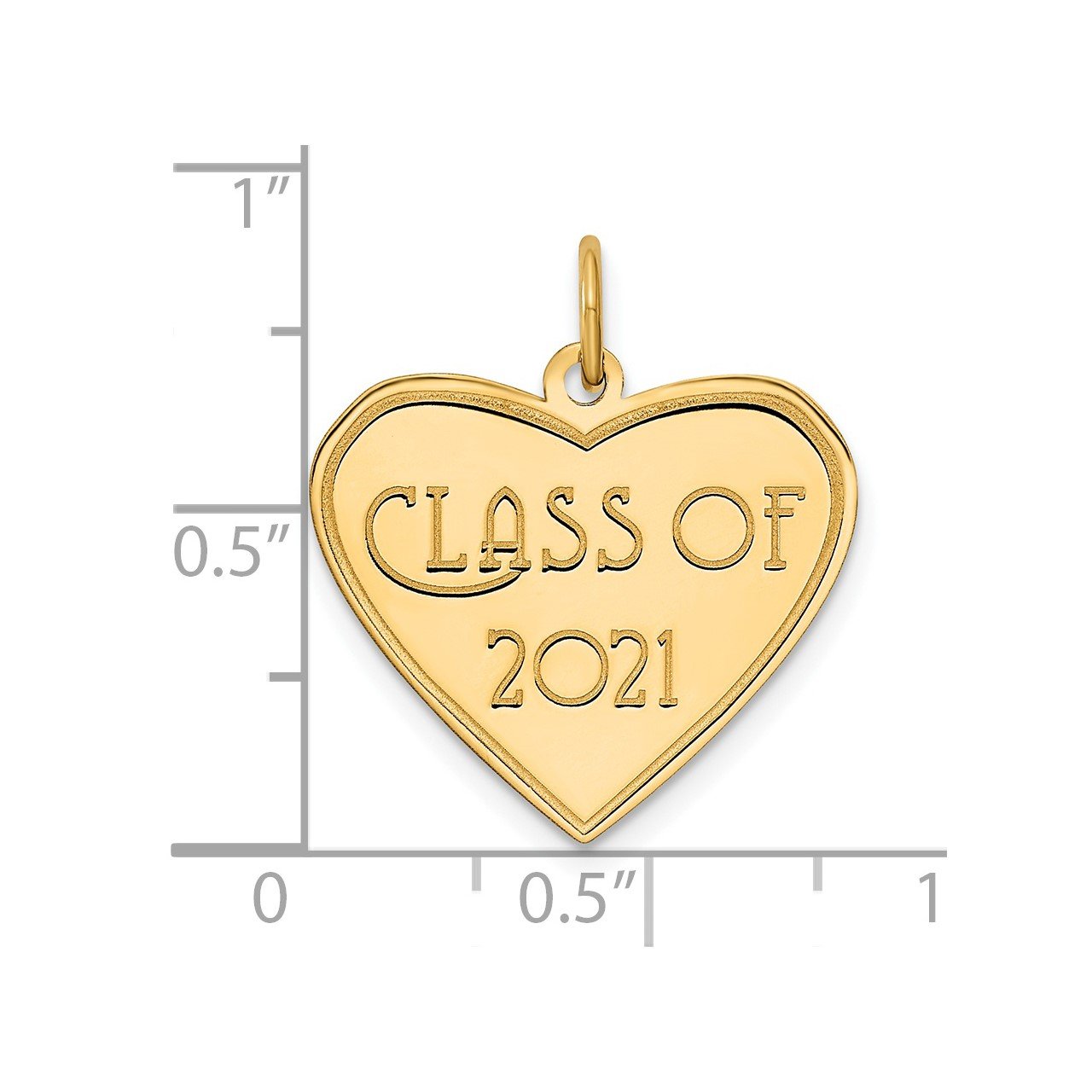 14k Class of 2021 Heart Charm-1