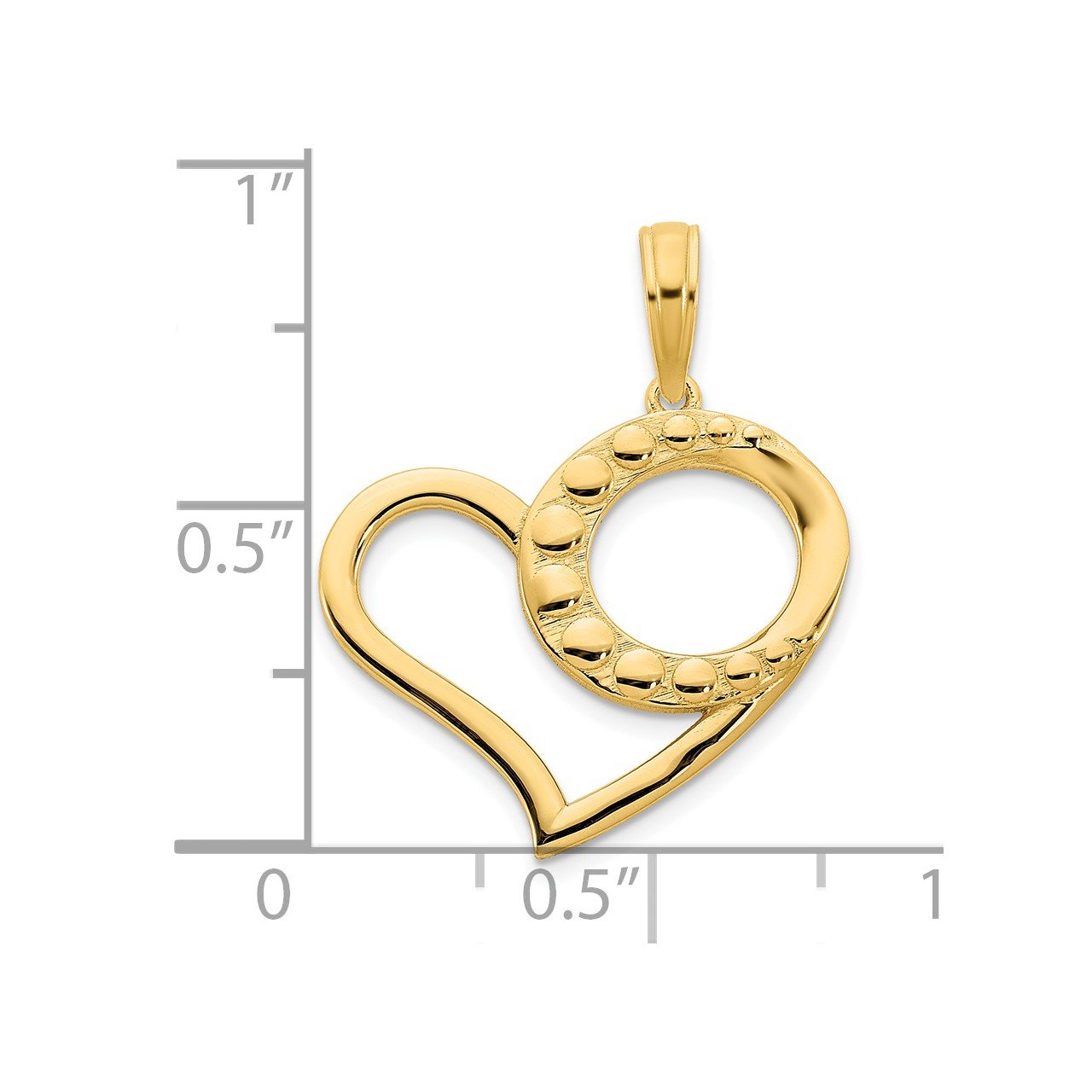 14k Fancy Heart Pendant-2