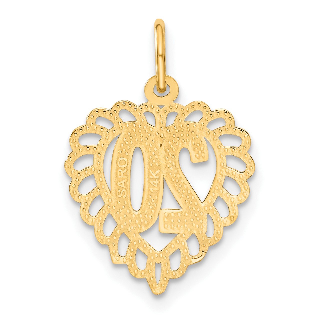 14k 20 in Heart Charm-2