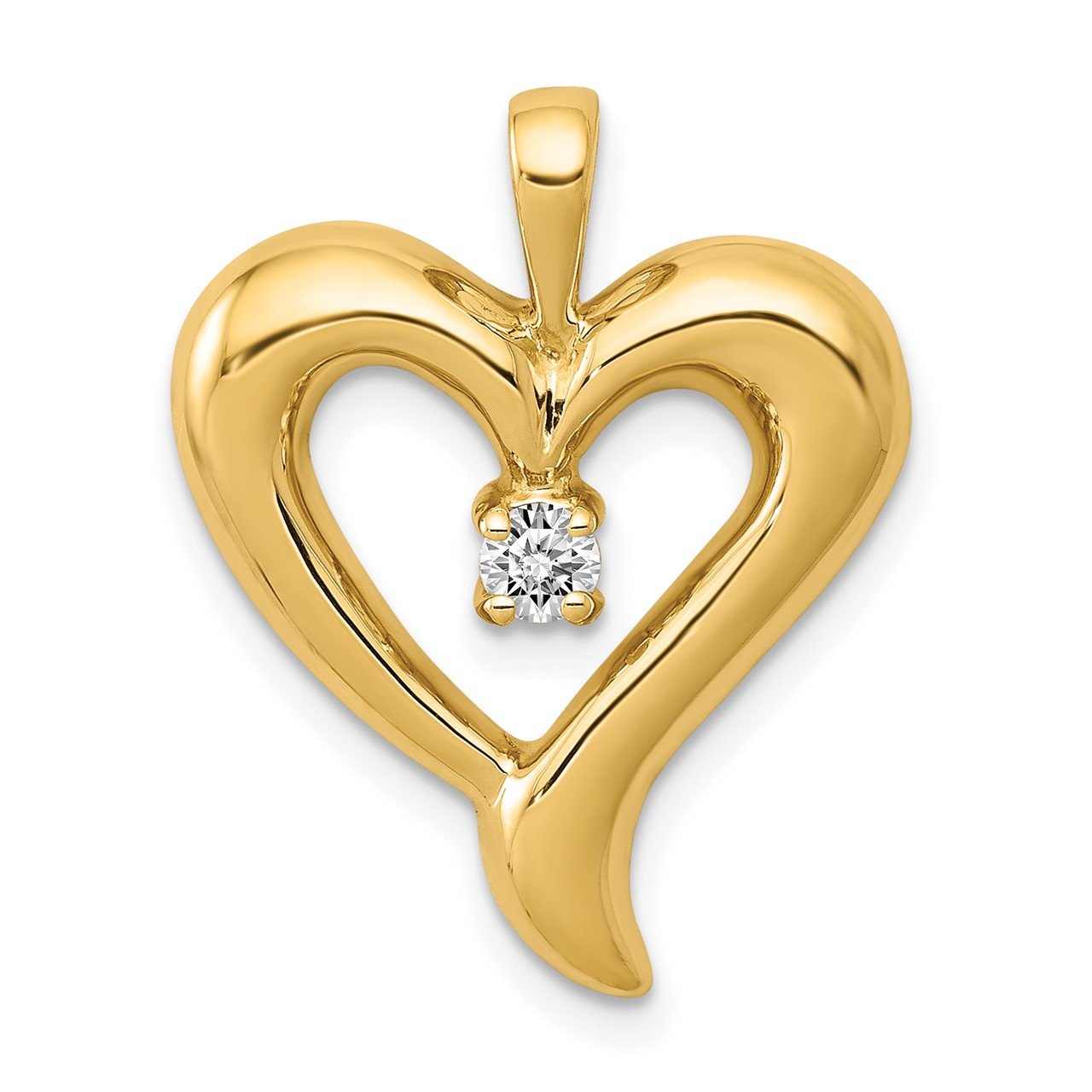 14k Heart Pendant Mounting