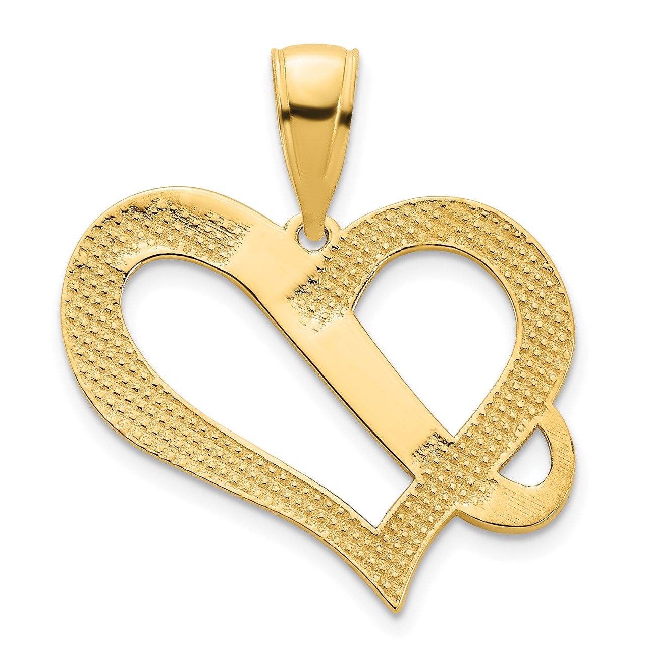 14k Fancy Heart Pendant-3