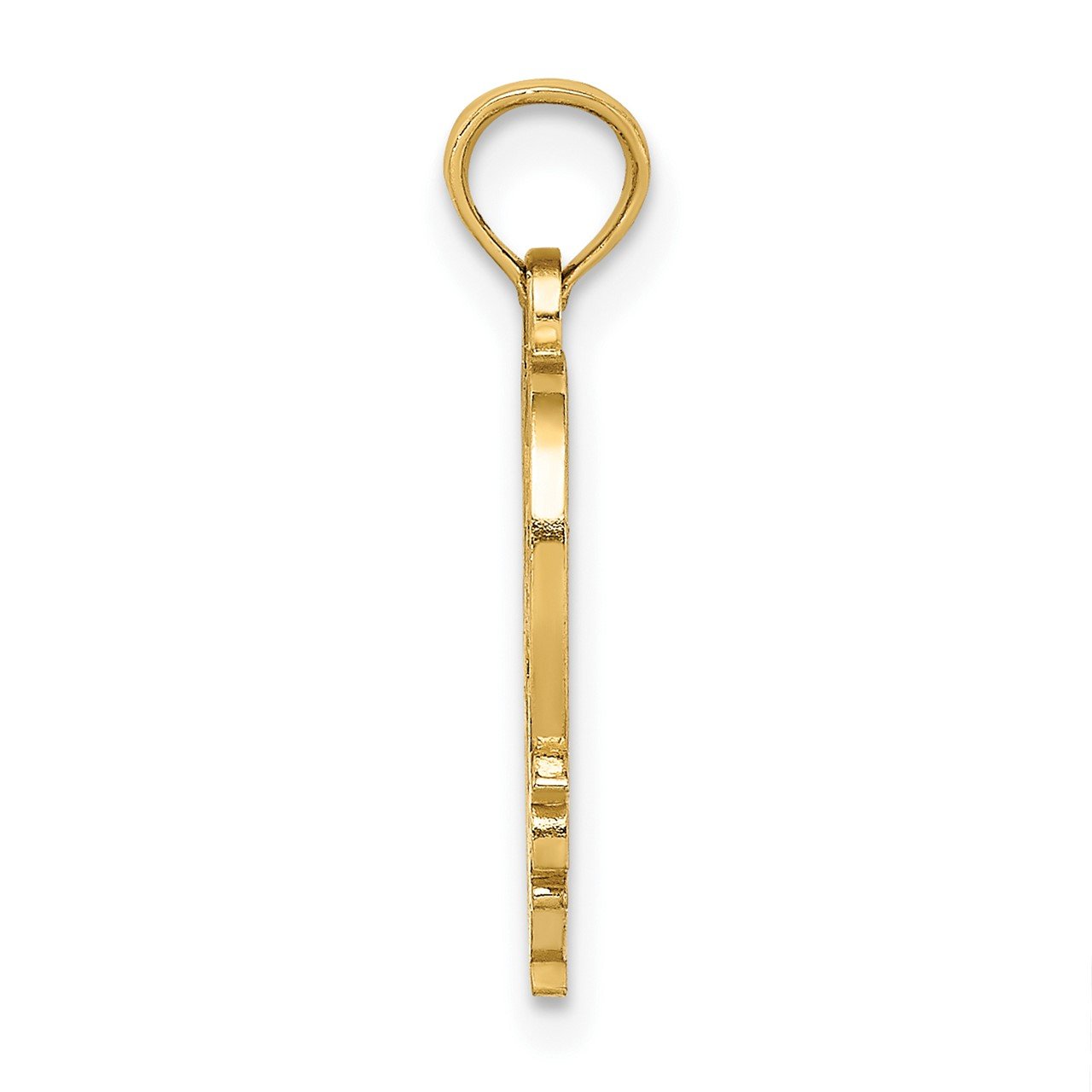 14K #1 MOTHER in Heart Frame Charm-1