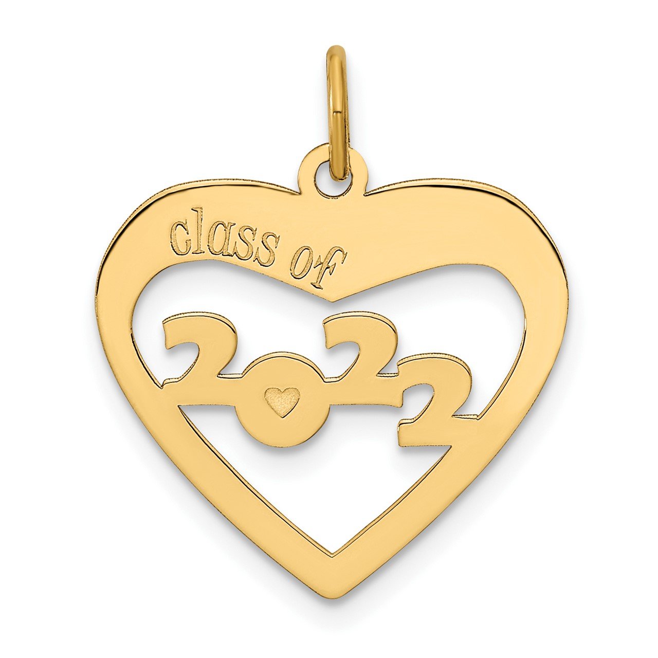 14k CLASS OF 2022 Heart Cut Out