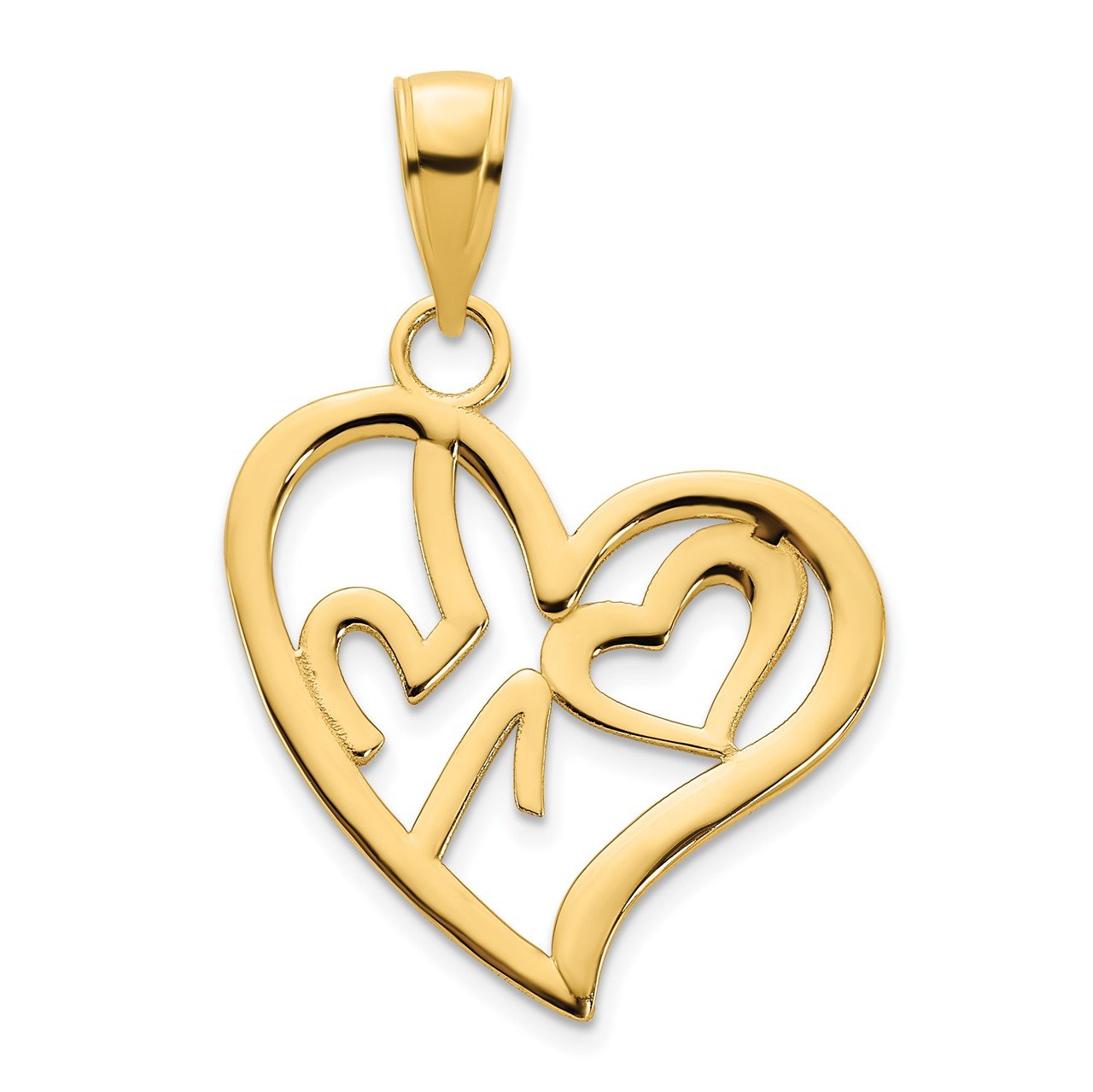 14k #15 Heart Pendant-3