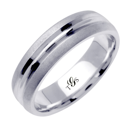 14k White Gold Wedding Band The Gold Store
