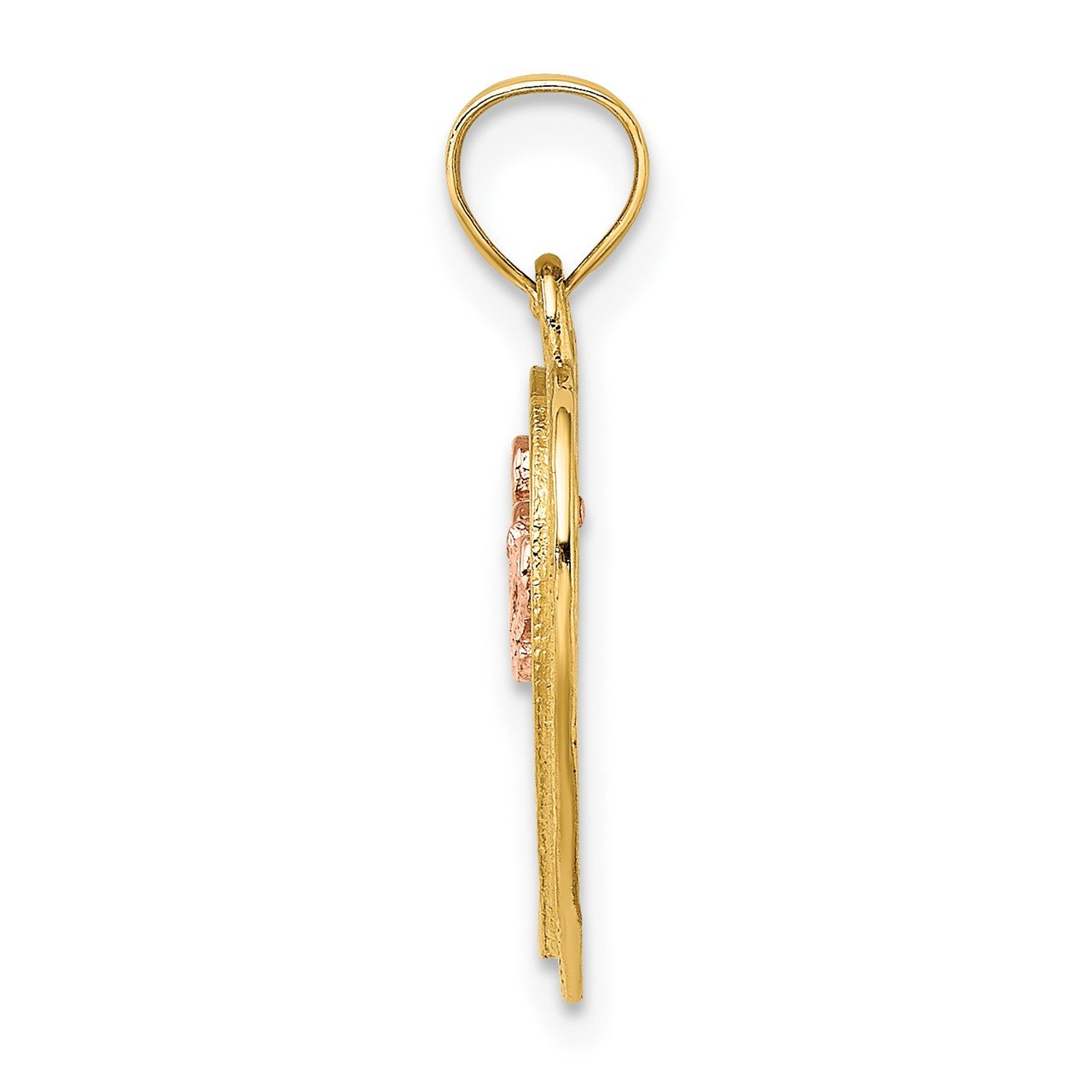 14k Two-Tone LOVE Heart Charm-1