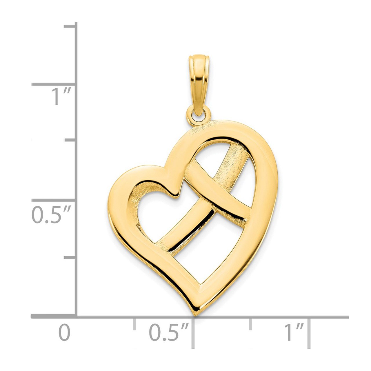 14k Fancy Heart Pendant-2