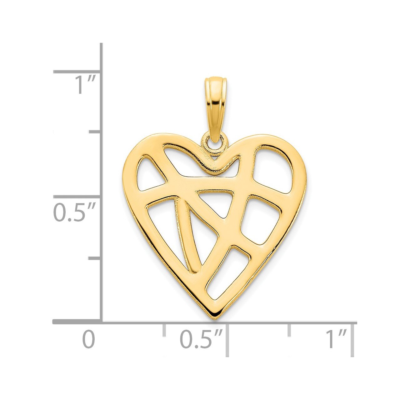 14k Fancy Heart Pendant-2