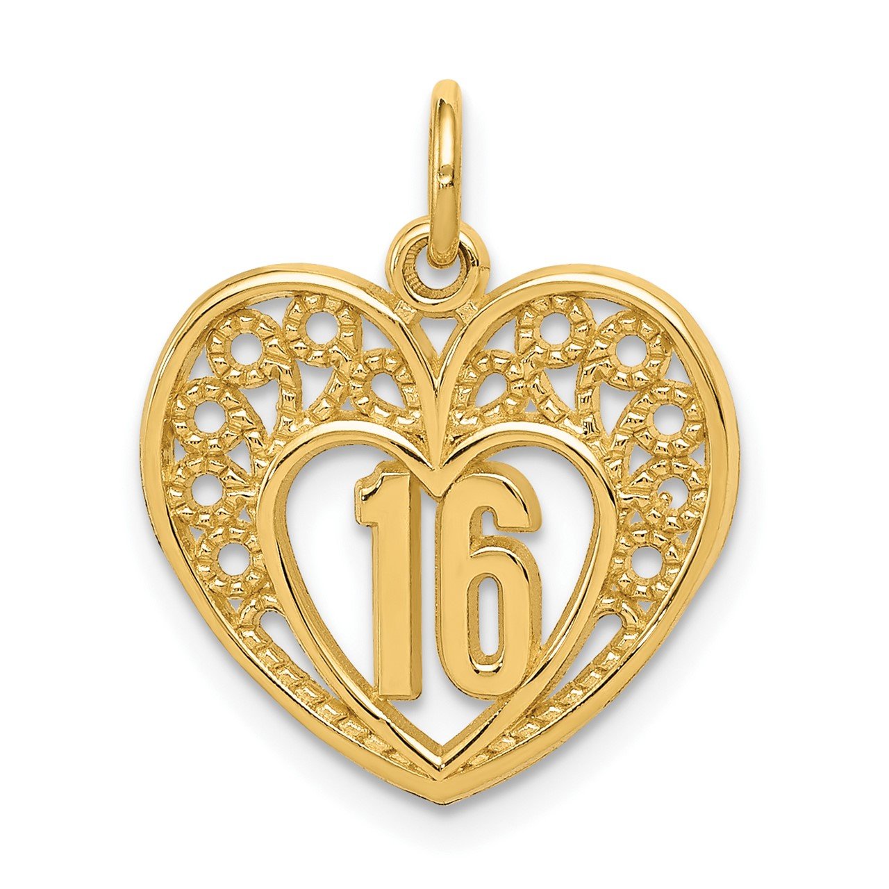 14k 16 Heart Charm