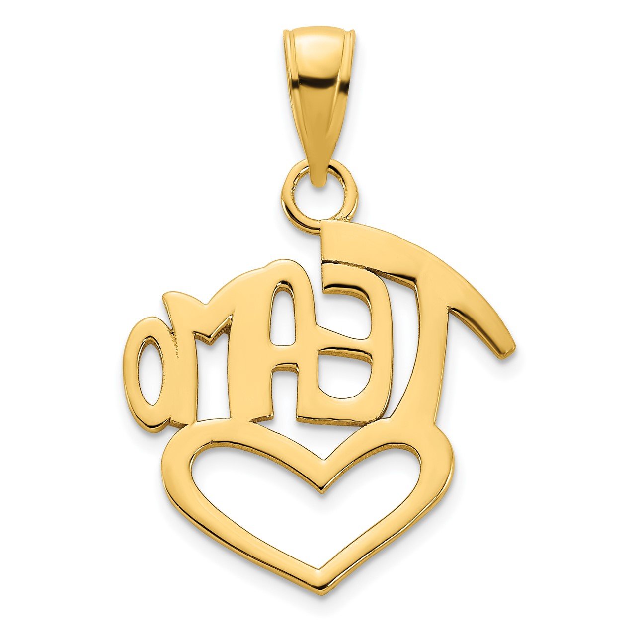 14k Teamo Heart Pendant-3