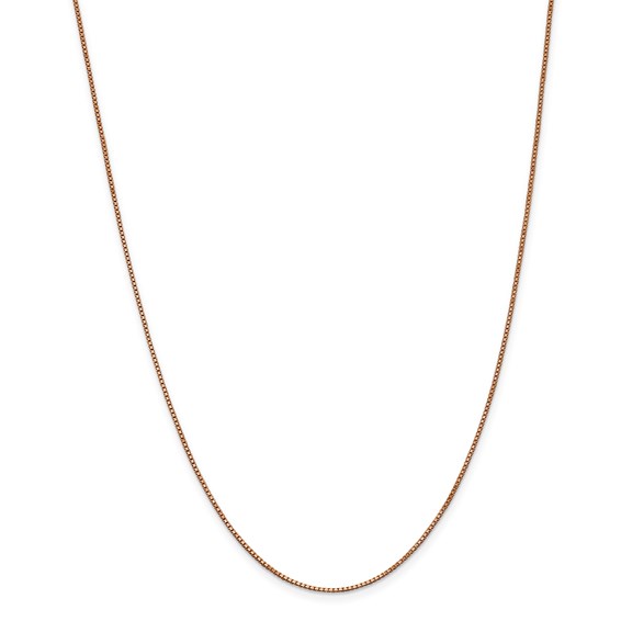 14k Rose Gold 1.0mm Box Chain