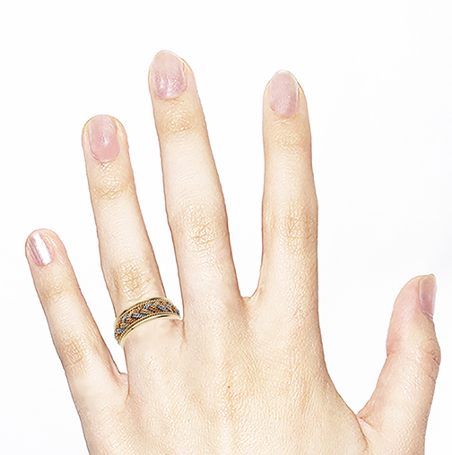 14K Three Tone Gold Band-1