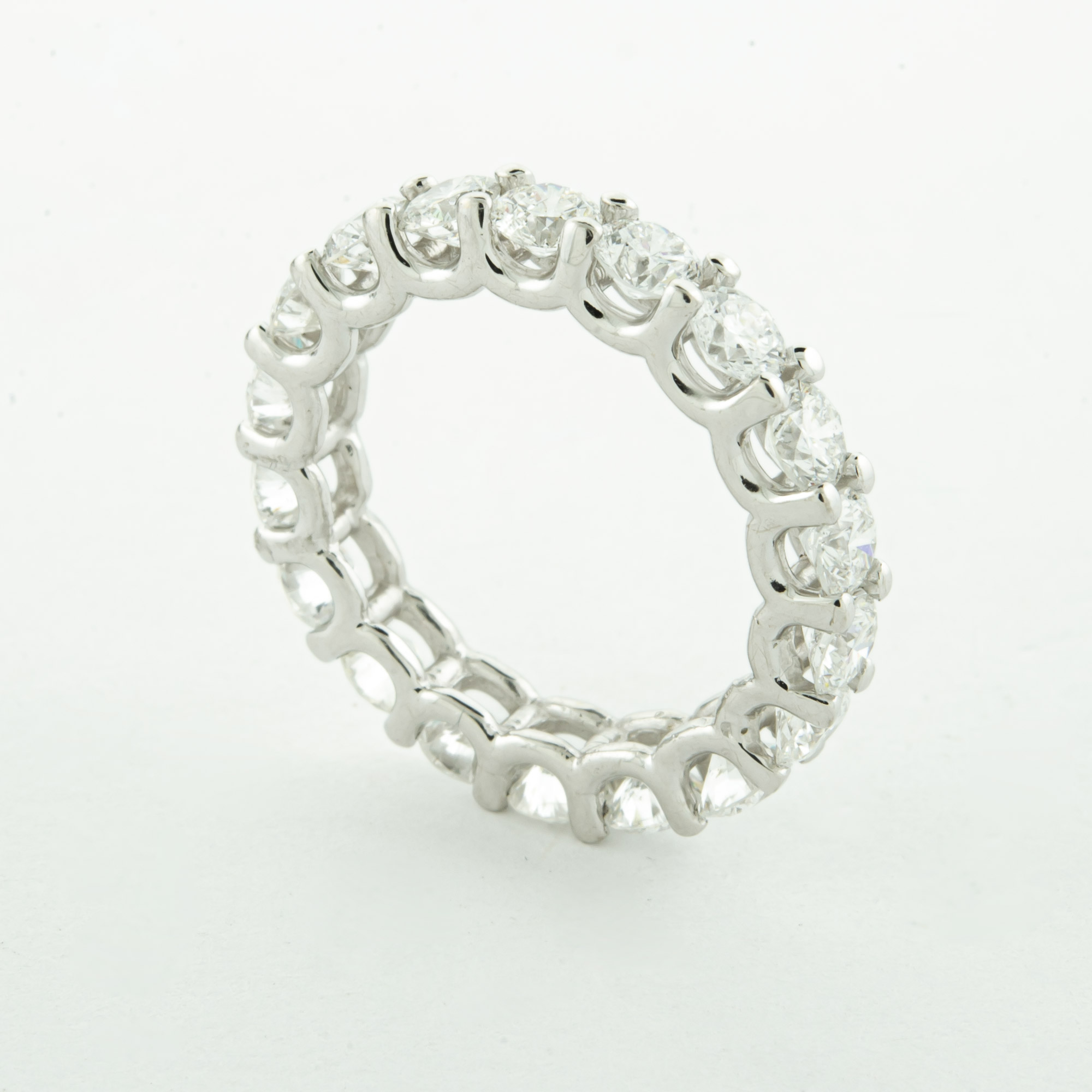 14K White Gold Diamond Eternity Band-2