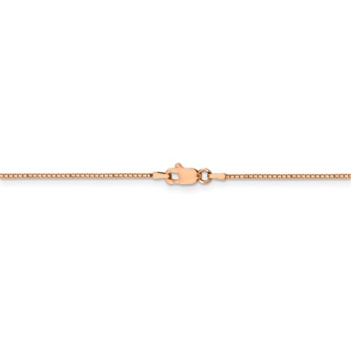 Leslie's 14K Rose Gold .8mm Box with Lobster Clasp Chain-2