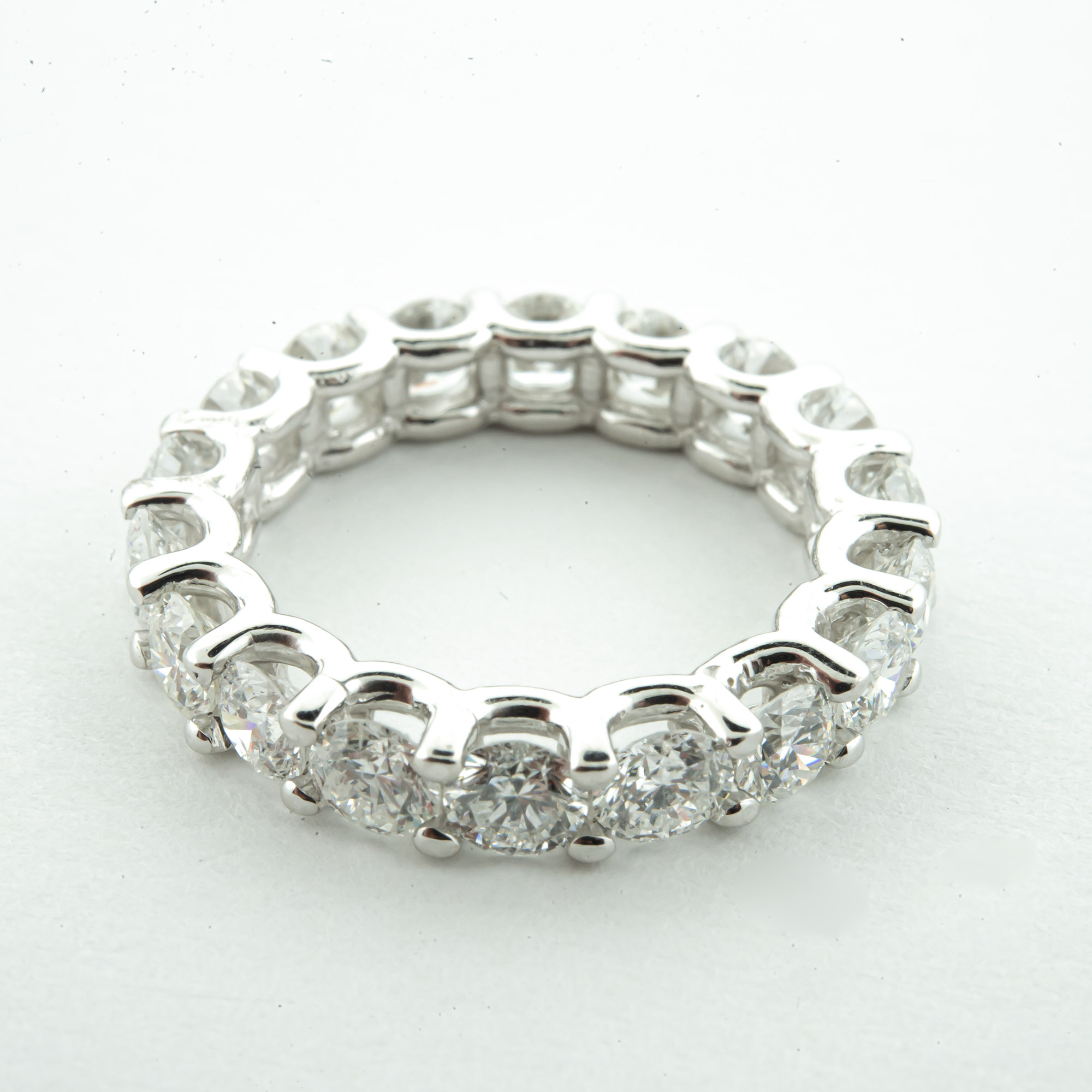 14K White Gold Diamond Eternity Band-1