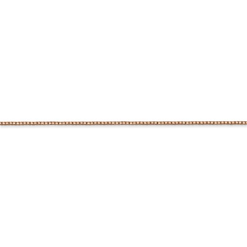 Leslie's 14K Rose Gold .8mm Box with Lobster Clasp Chain-1