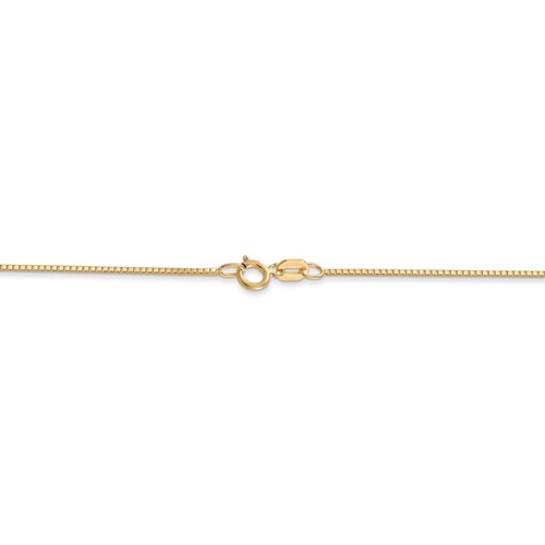 14k .7mm Box with Spring Ring Clasp Chain-2