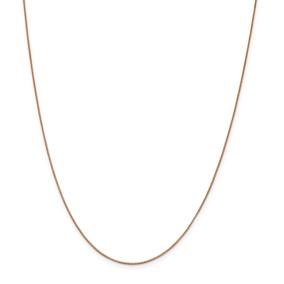 14k Rose Gold .70mm Box Chain