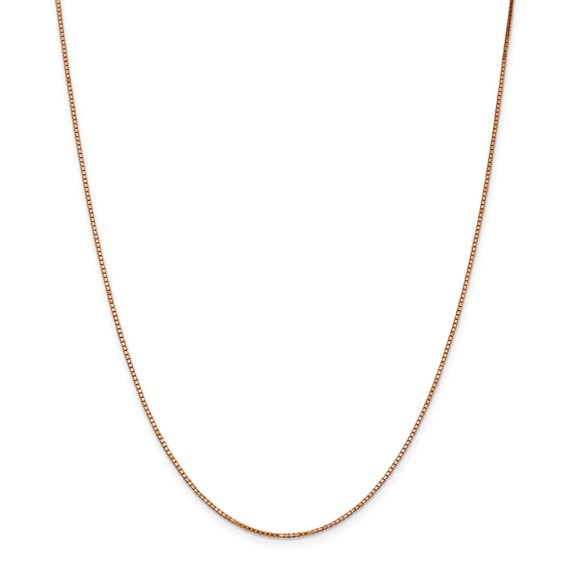 14k Rose Gold 1.1 mm Box Chain