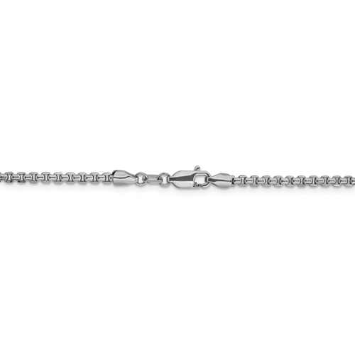 Leslie's 14K White Gold 2.4mm D/C Round Box Chain-2