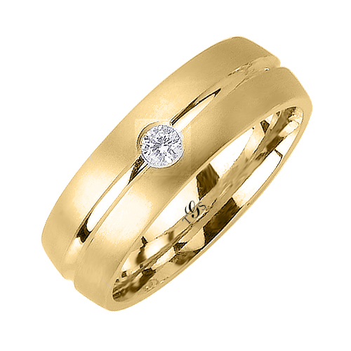 14k White/Yellow/Rose Gold Natural Diamond Unisex Band-3