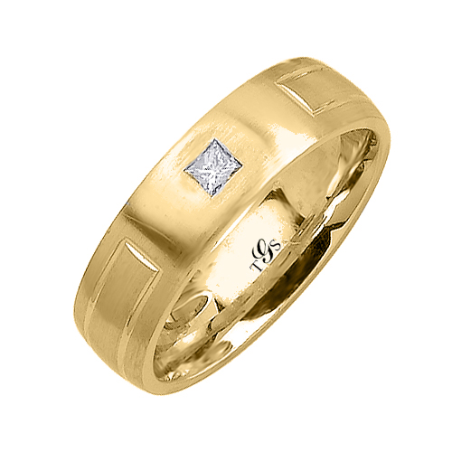 14k White/Yellow/Rose Gold Natural Diamond Unisex Band-2