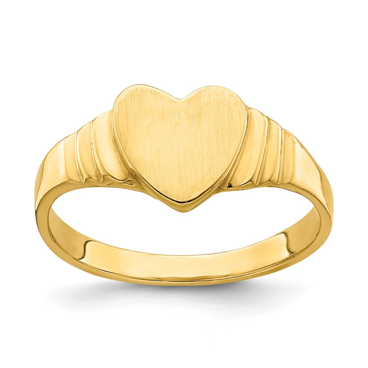 14k Heart Signet Baby Ring