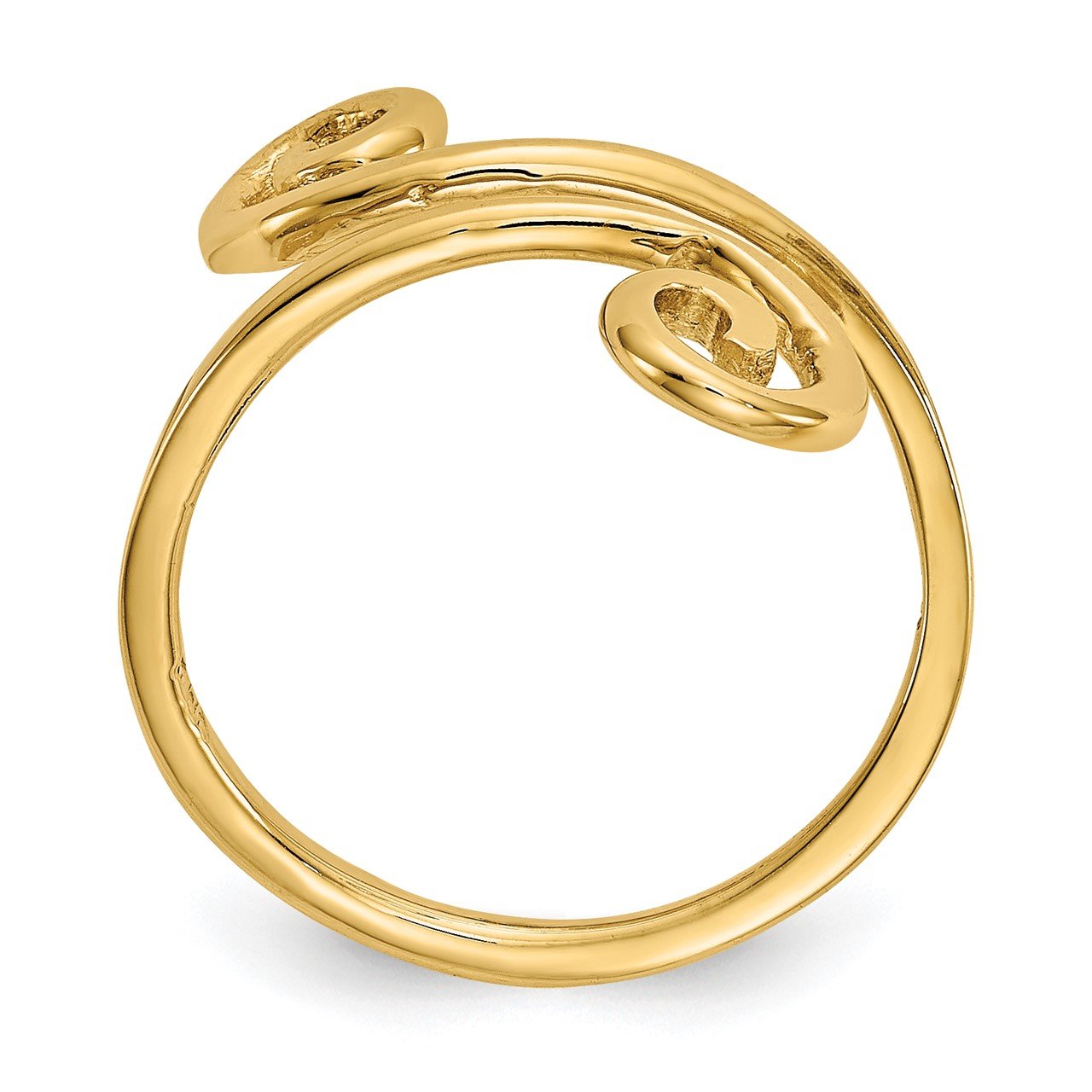 14k Swirl Toe Ring-1