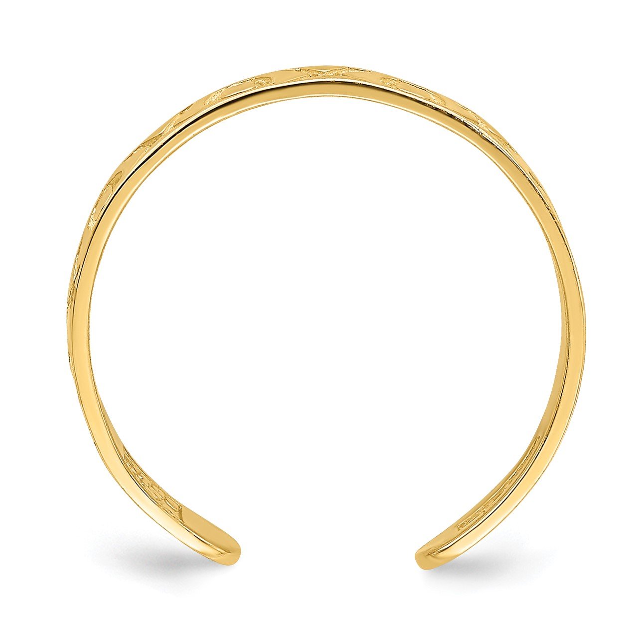 14K X and O Pattern Toe Ring-1