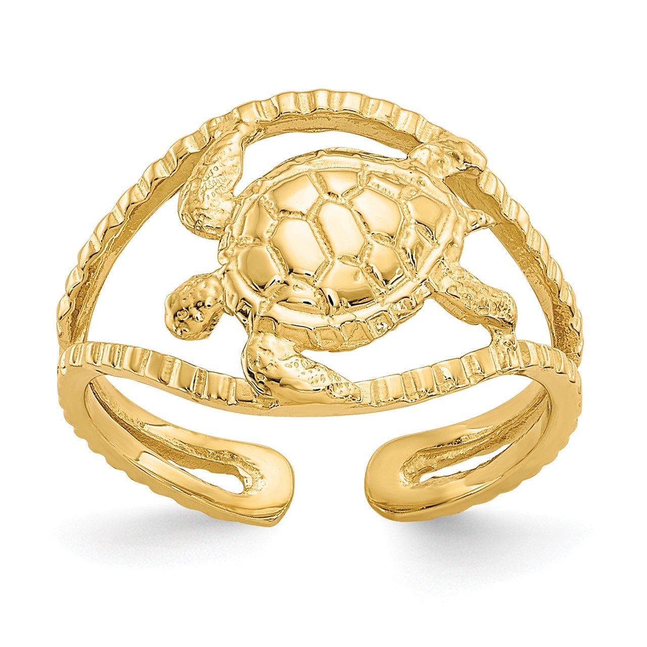 14k Turtle Toe Ring