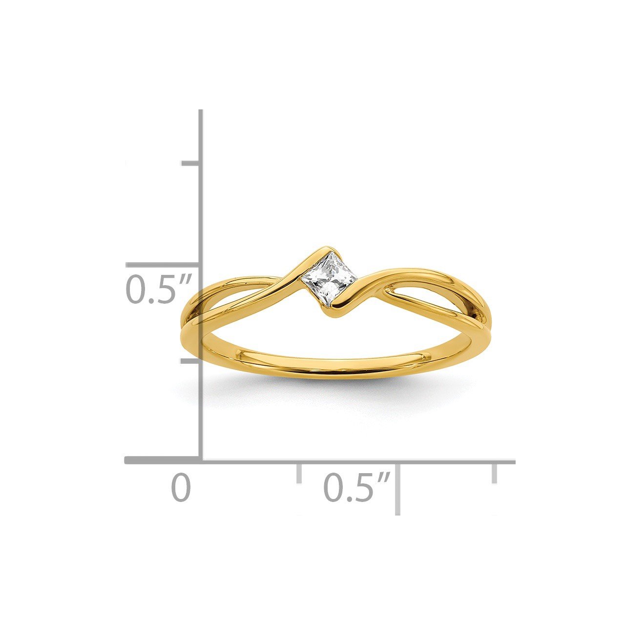 14k Lab Grown Diamond SI1/SI2, G H I, Promise Ring-6