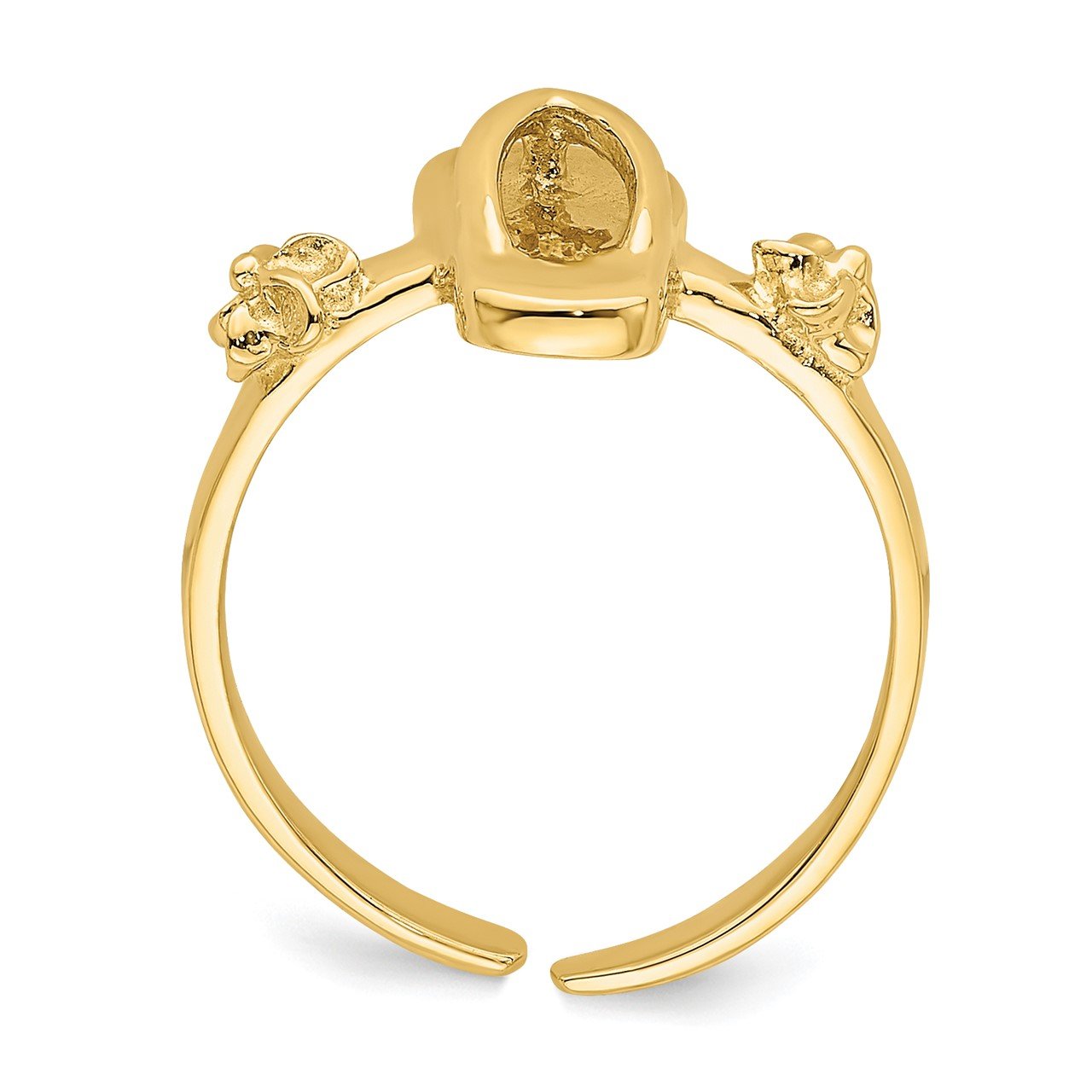 14K Adjustable Flip-Flop and Flower Toe Ring-1